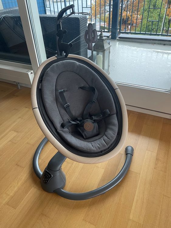 A complete pre-owned Maxi-Cosi Cassia electric swing photographed in a bright home